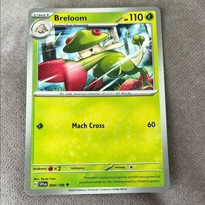 Pokemon Breloom Card - Bold Green and Red